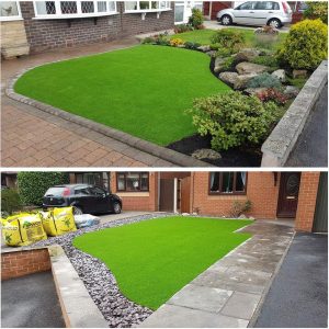 Heavy-duty artificial grass for large outdoor spaces