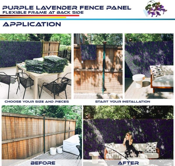 Decorative faux lavender panel for hotel lobbies