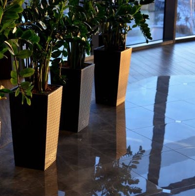 office decoration with fake plants