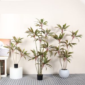 Red velvet artificial plants