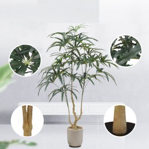 Artificial peacock plant potted tree