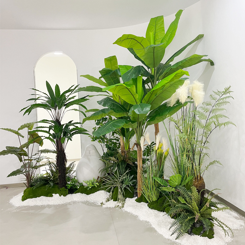 artificial dracaena tree planter