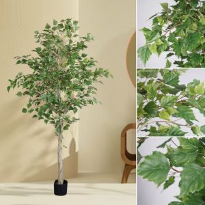 Artificial birch tree planter
