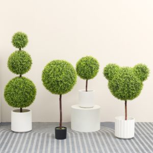Faux Grass Ball Plant